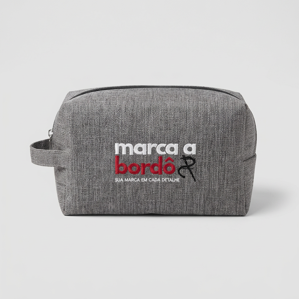 Necessaire em Nylon com Alça e Zíper para uniformes e brindes corporativos